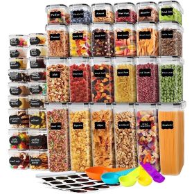 42 Pcs Airtight Food Storage Containers Set with Lids, BPA Free Clear Pantry Canister for Kitchen and Pantry Organization,Plastic Canisters for C