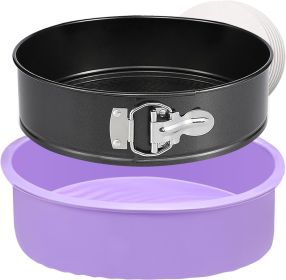 Springform Pan 9 Inch Nonstick Cheesecake Pan with Protector, Leakproof Spring Form Pan for Cheesecake, Round Cheese Cake Pans for Baking